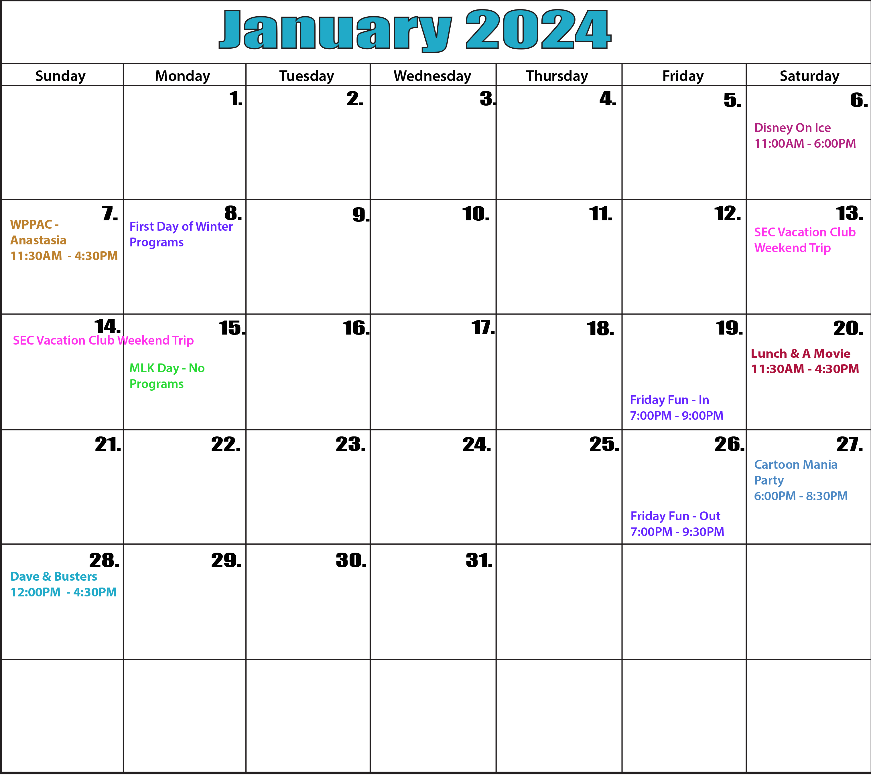 Event Calendar – South East Consortium
